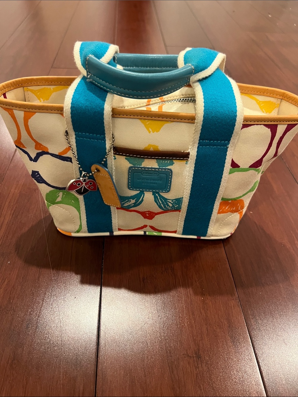 Vintage Coach Hamptons Scribble mini tote bag. - Picture 2 of 13